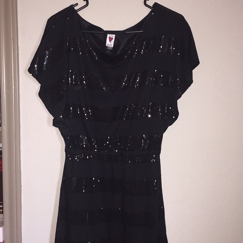 Black sequin dress